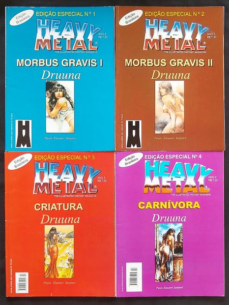 HEAVY METAL ESPECIAL - DRUUNA - Volumes 1 ao 4 - Completo